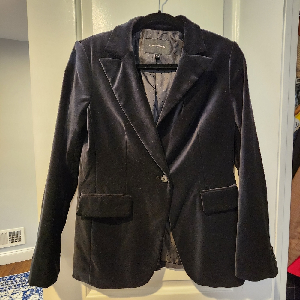 Velvet Blazer Banana Republic